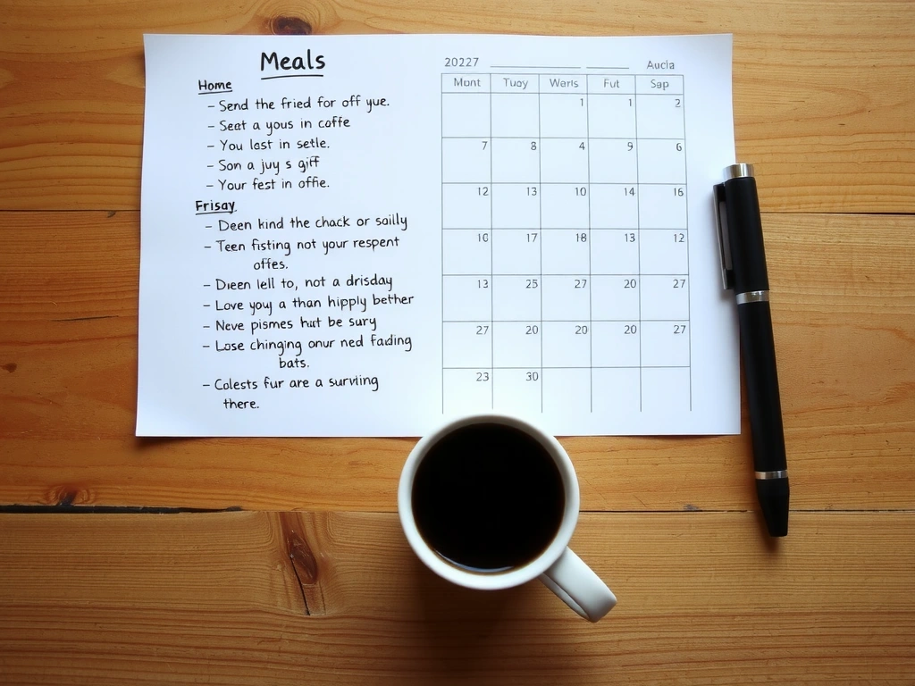 Statisch: Kalenderausschnitt mit Notizen